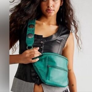 Free People Wilder sling bag Emerald Green